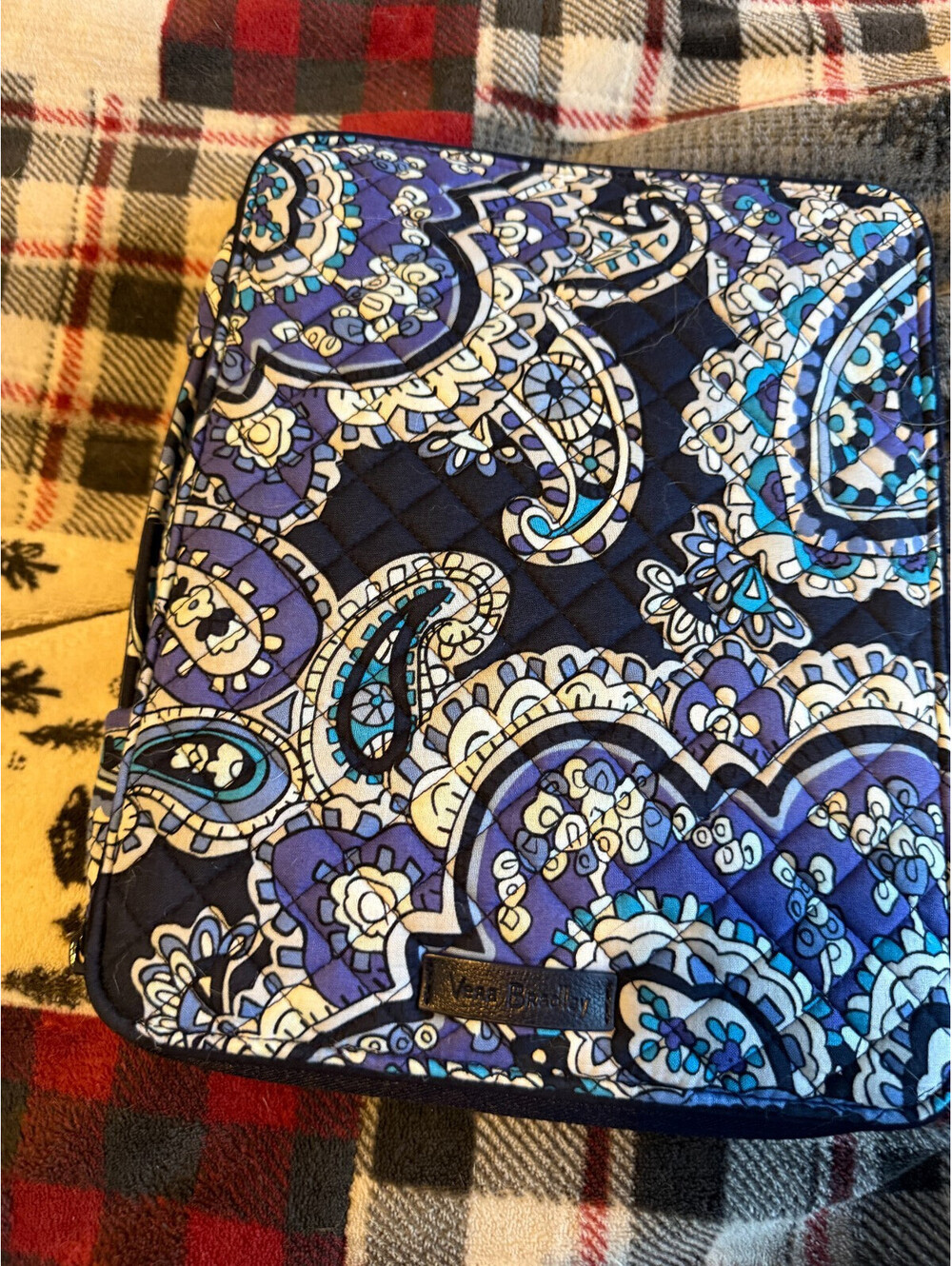 Vera Bradley Women's Cotton Tablet Organizer, Island Garden - Blue
